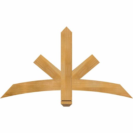Ekena Millwork Alberta Rough Sawn Timber Gable Bracket, Western Red Cedar, 48"W x 26"H x 2"D x 4"F, 13/12 Pitch GBW048X26X0204ALB00RWR